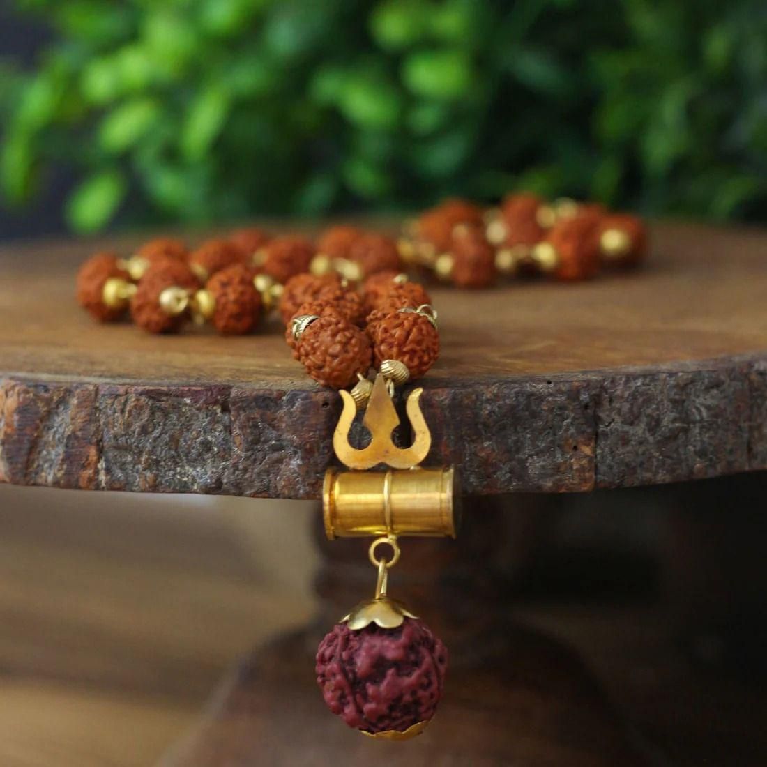 Trishul Pendant with Rudraksha – Blessings of Lord Shiva